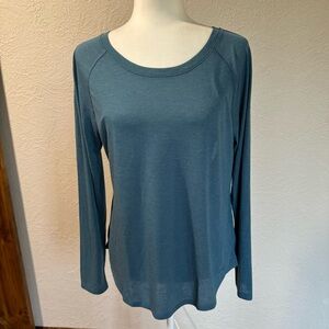 NWT | UA | teal blue | open back long sleeve athletic tee | Sz M